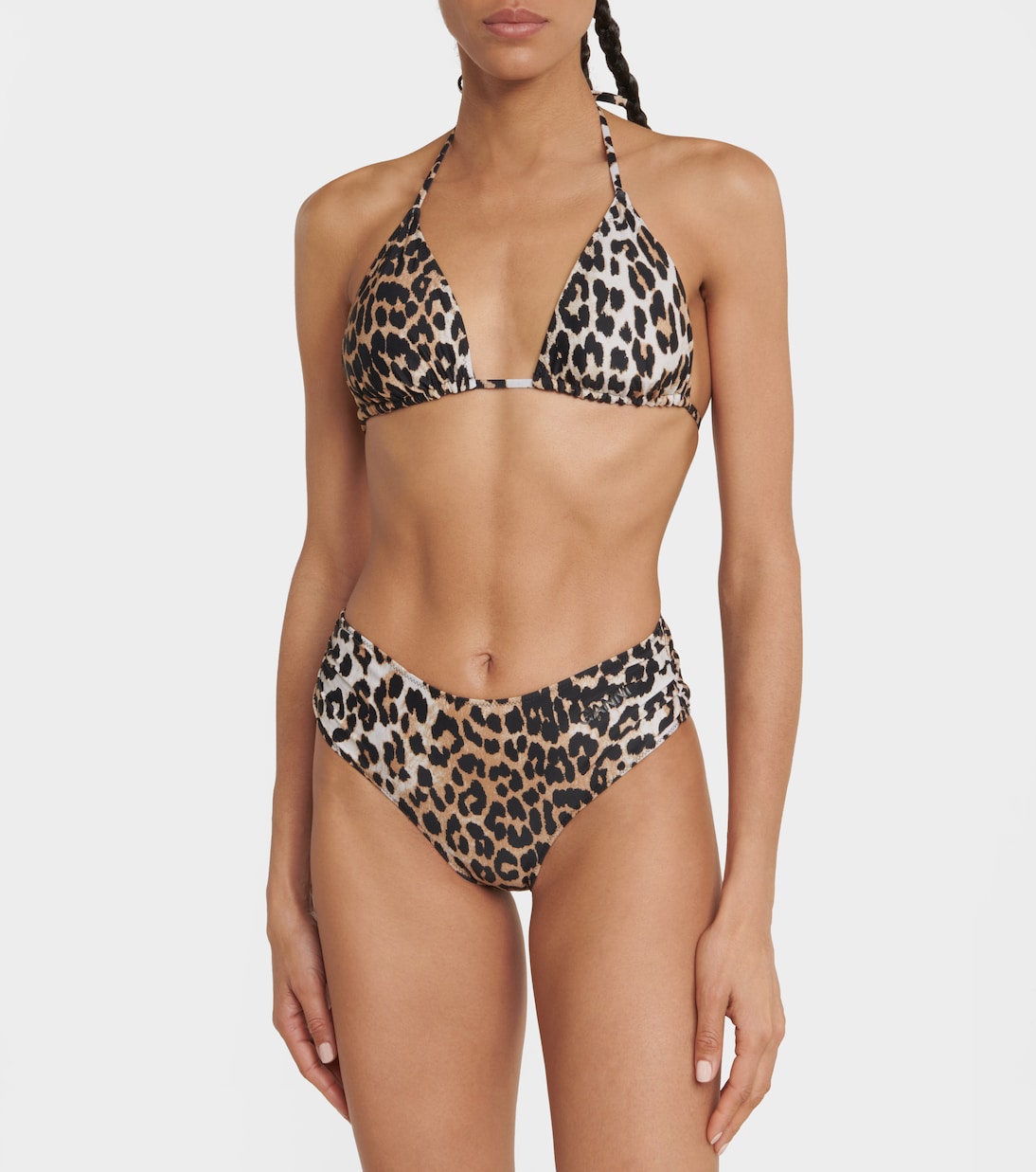 Leopard-print bikini bottoms | Ganni