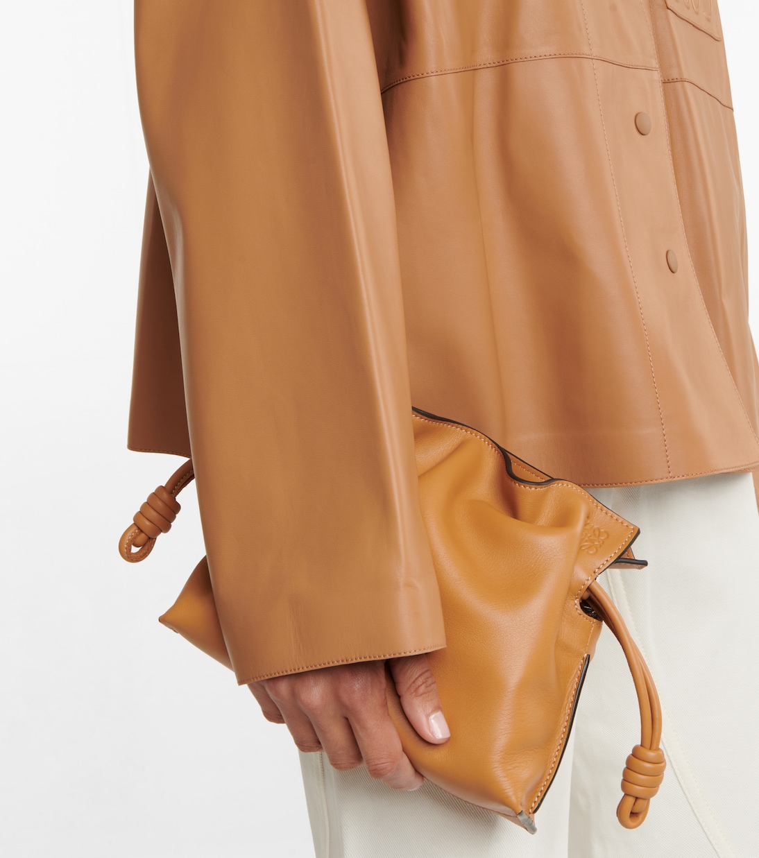 Giacca in Pelle Anagramma Loewe per Giovani Stilisti