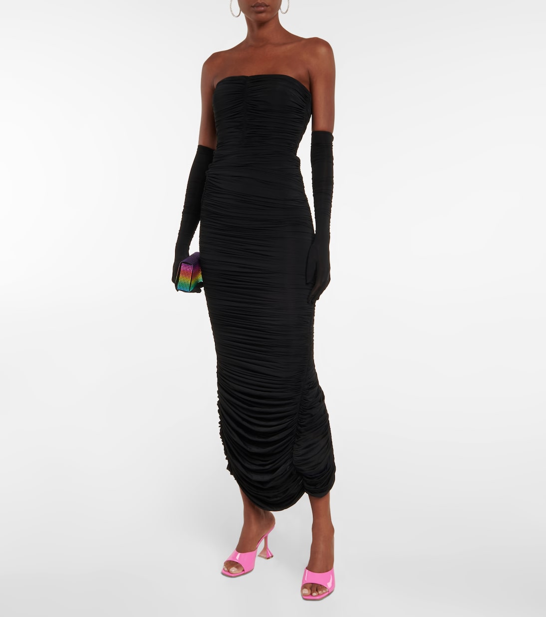 Clutch Superamini Paloma con cristalli | Amina Muaddi