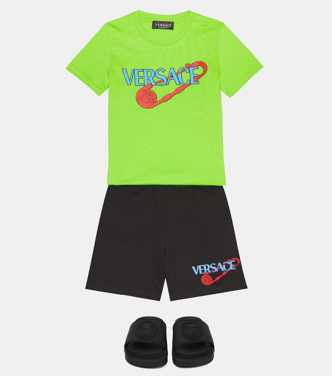 Shorts aus Baumwoll-Jersey | Versace Kids