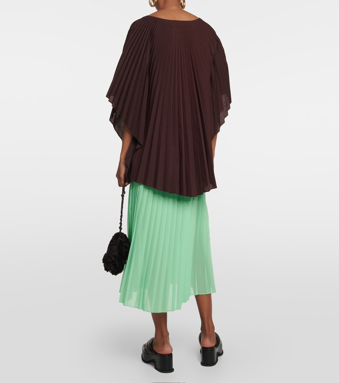 Pleated poplin midi dress | Dries Van Noten