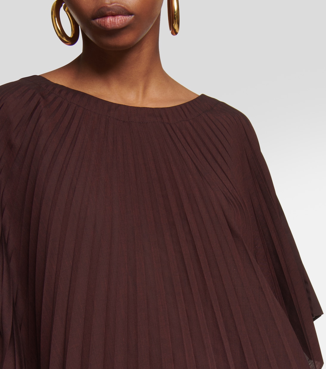 Pleated poplin midi dress | Dries Van Noten
