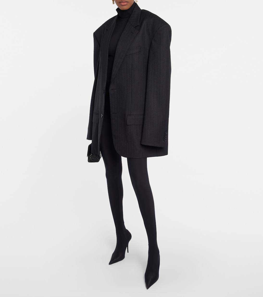 Blazer oversize in twill di lana | Balenciaga