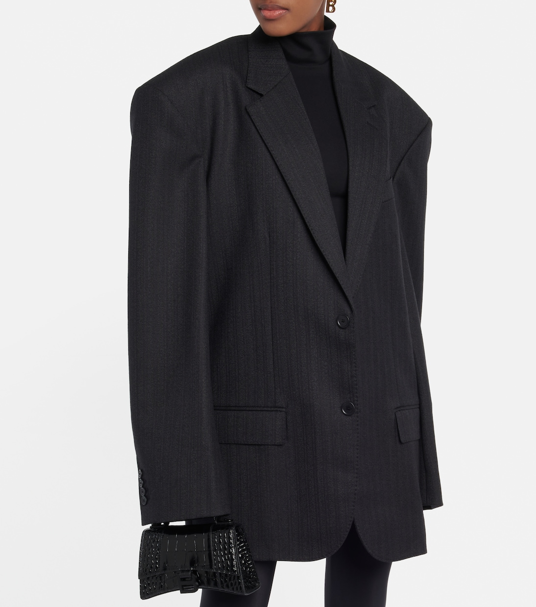 Blazer oversize in twill di lana | Balenciaga