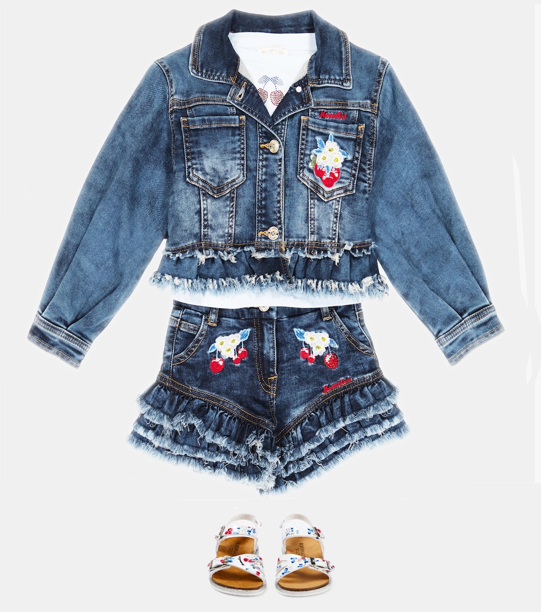 Shorts di jeans ricamati | Monnalisa