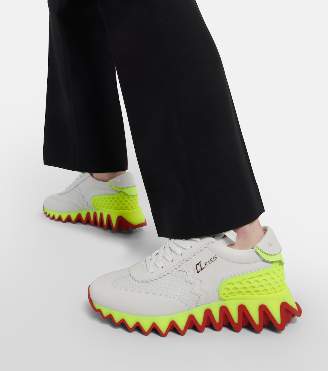 Loubishark leather sneakers in white - Christian Louboutin