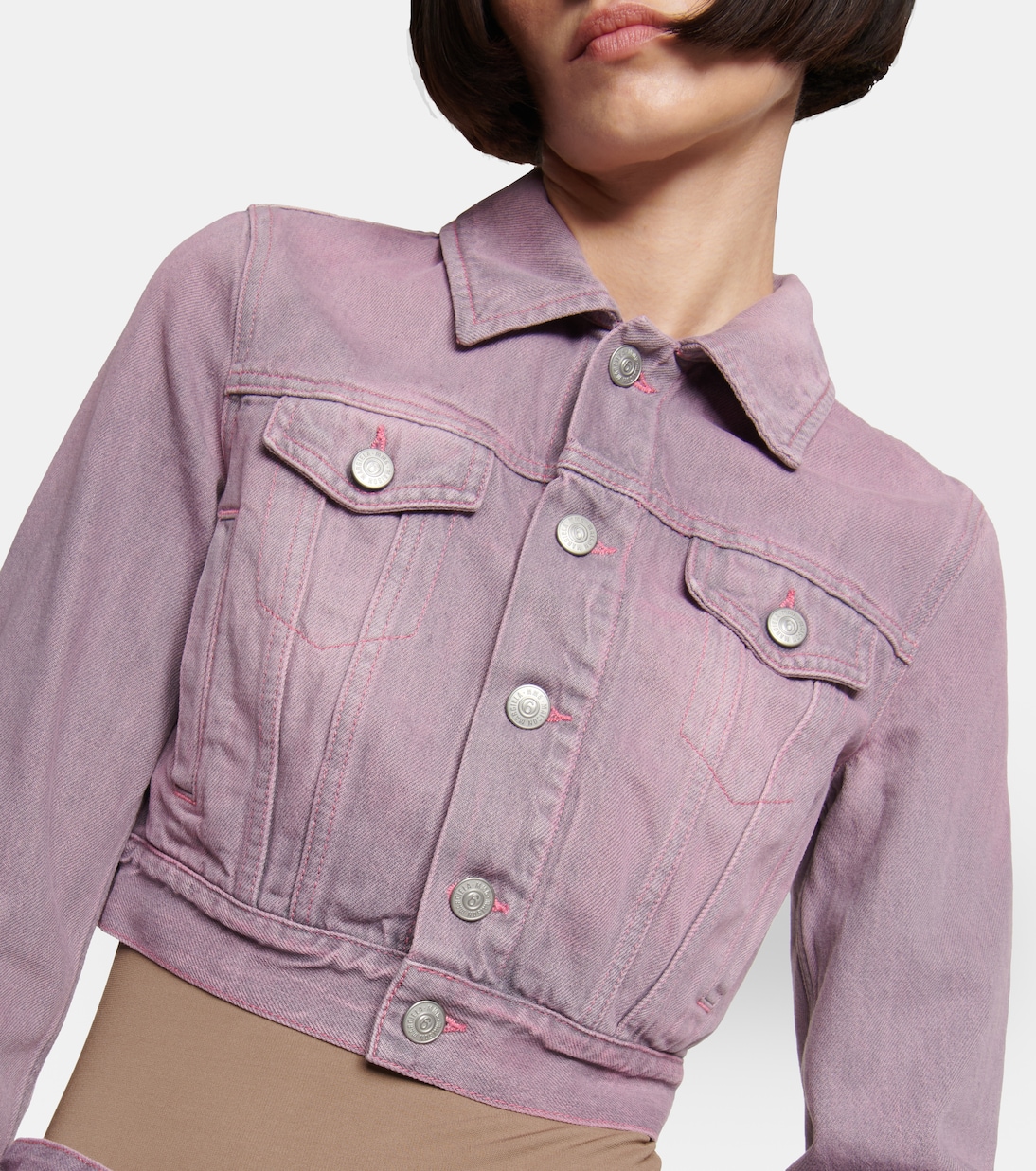 Cropped-Jeansjacke | MM6 Maison Margiela