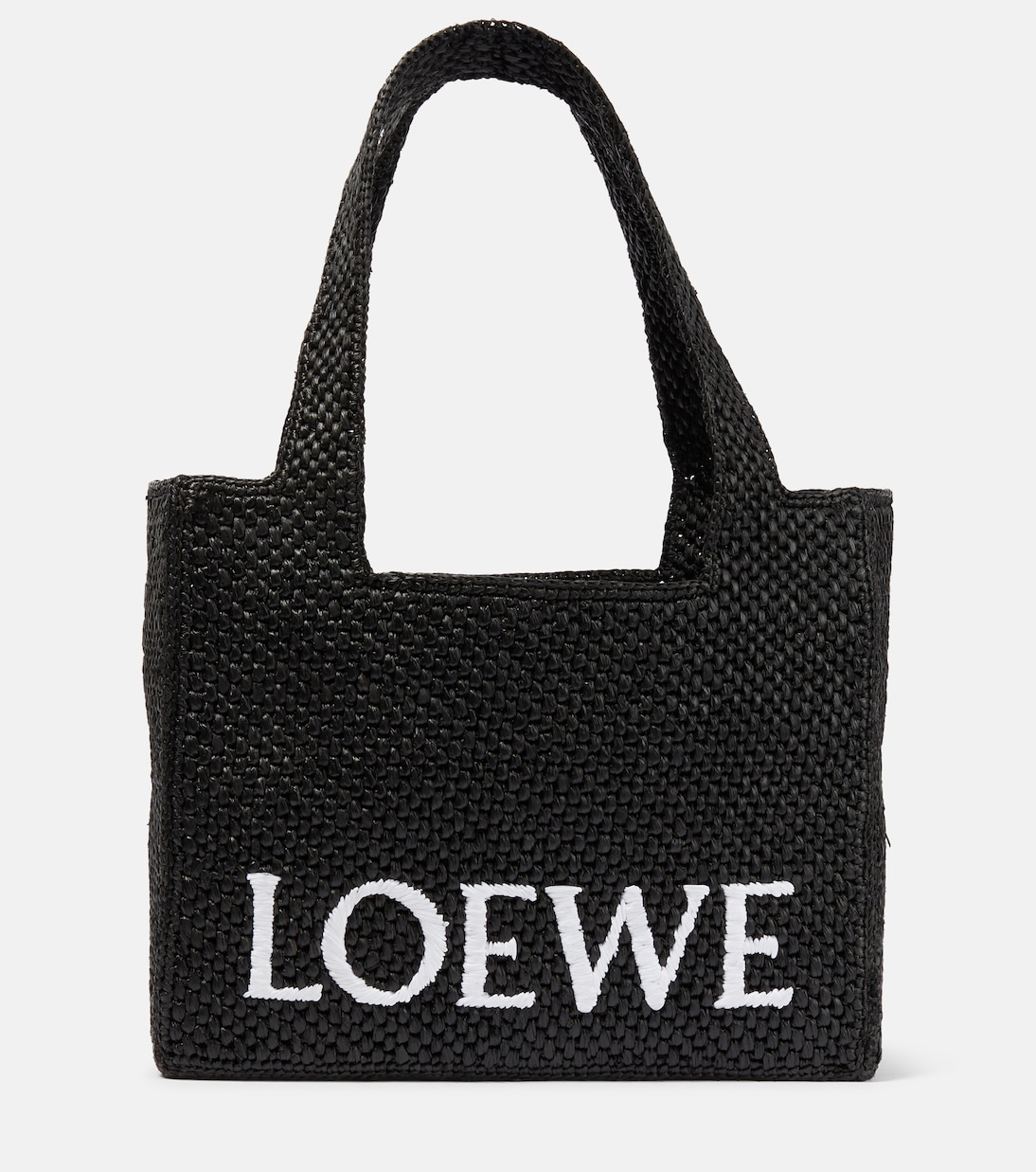 Tote Medium Paula's Ibiza de rafia con logo | Loewe