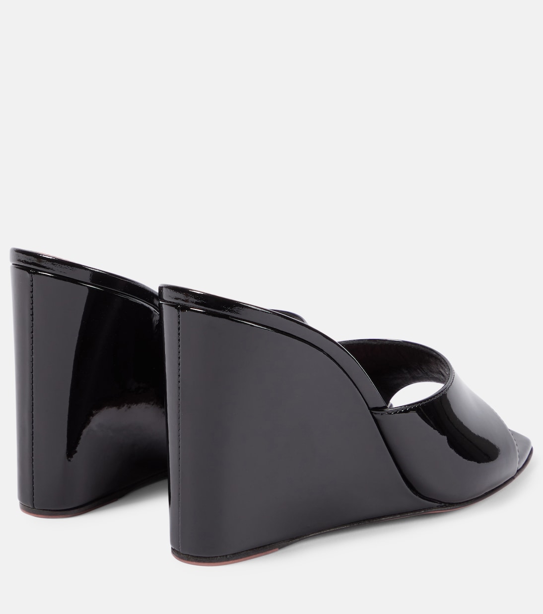 Wedge-Pantoletten Lupita aus Lackleder | Amina Muaddi