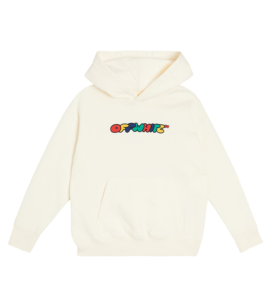 Felpa in jersey di cotone con cappuccio | Off-White Kids
