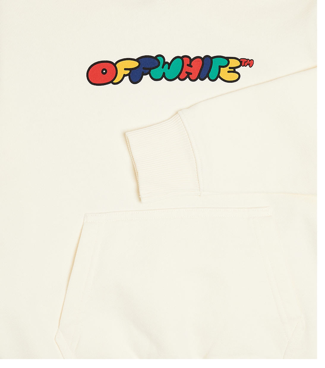 Felpa in jersey di cotone con cappuccio | Off-White Kids