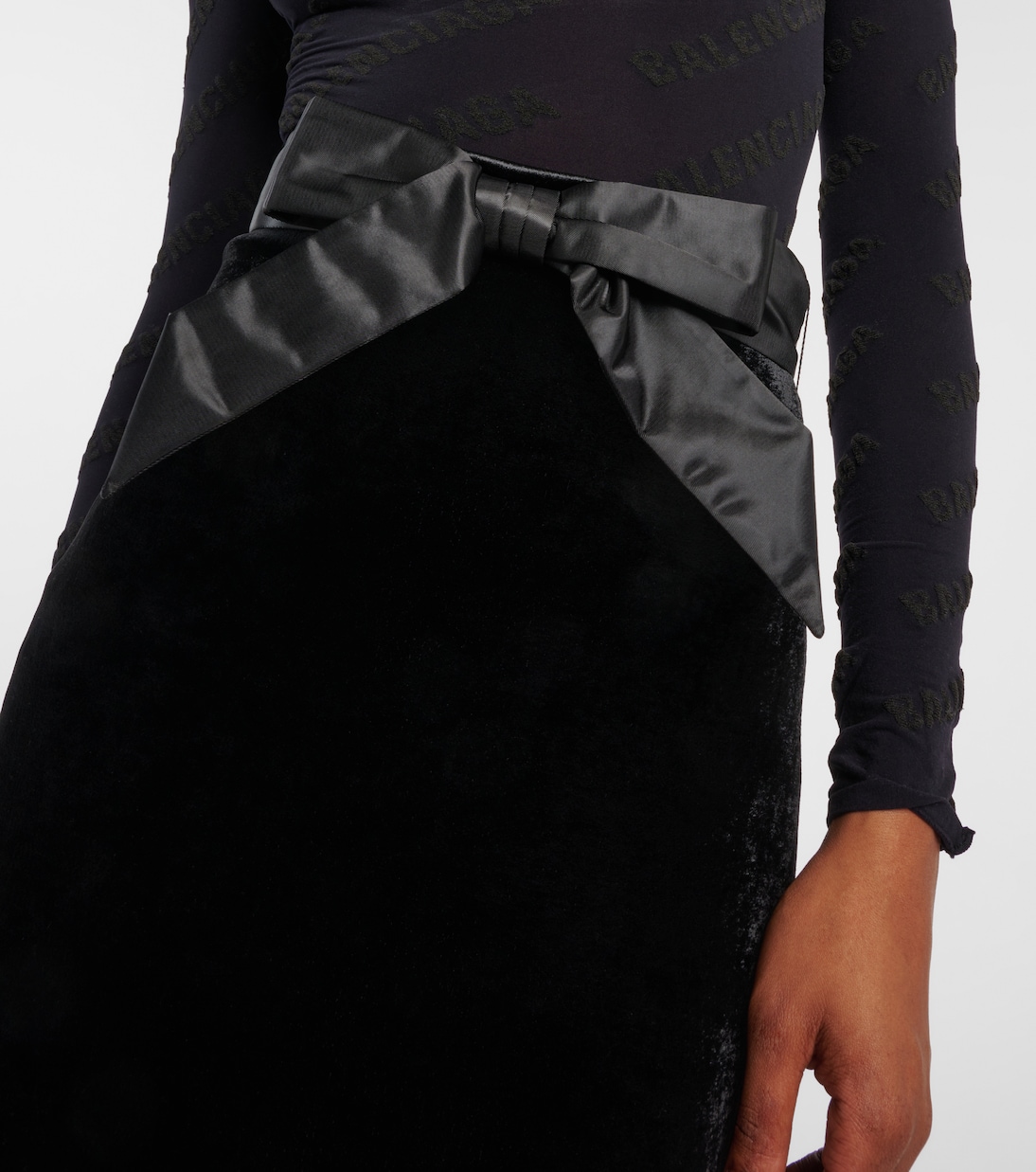 Falda larga de terciopelo | Balenciaga