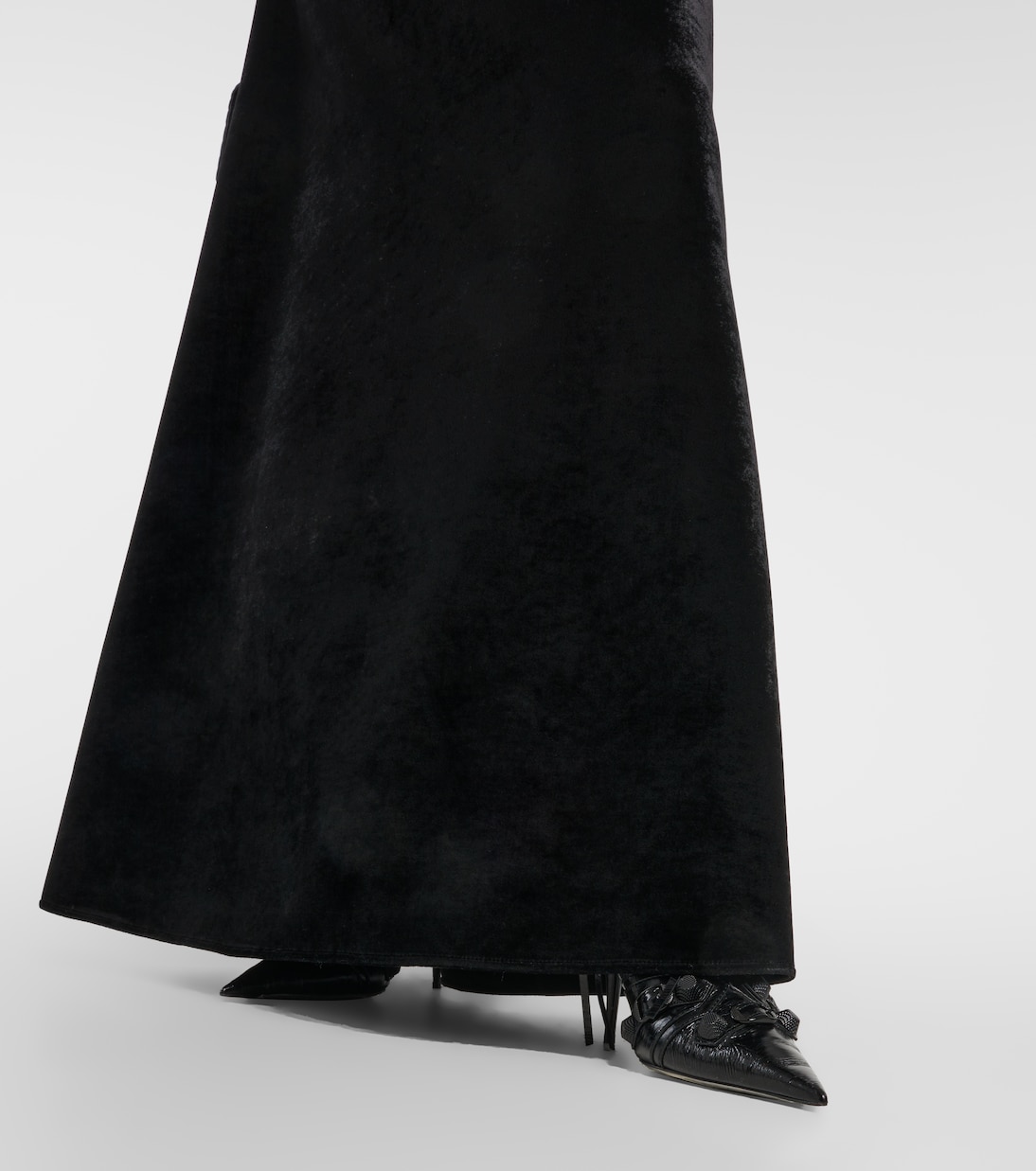 Falda larga de terciopelo | Balenciaga