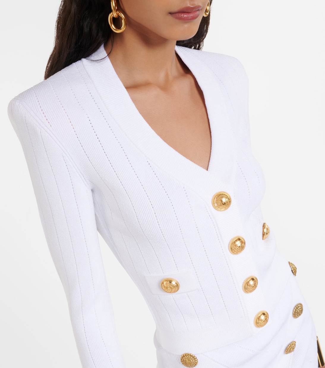Cardigan in maglia a coste | Balmain