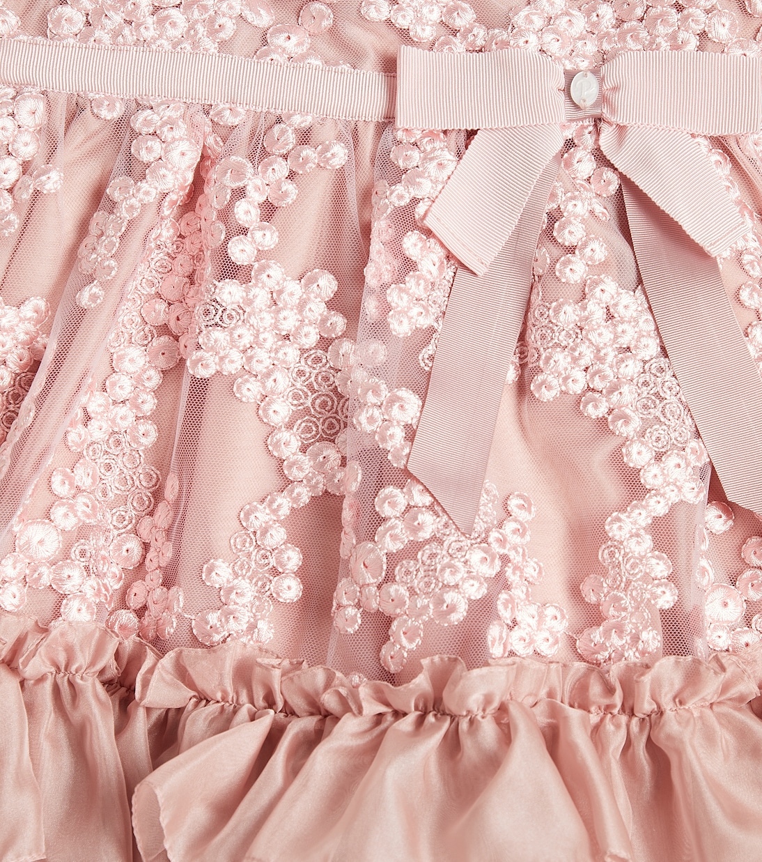 Frill-trimmed chiffon dress | Patachou