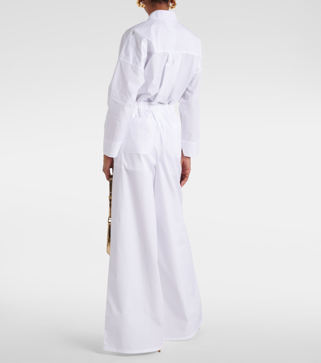 Weite High-Rise-Hose Navigli aus Baumwolle | Max Mara