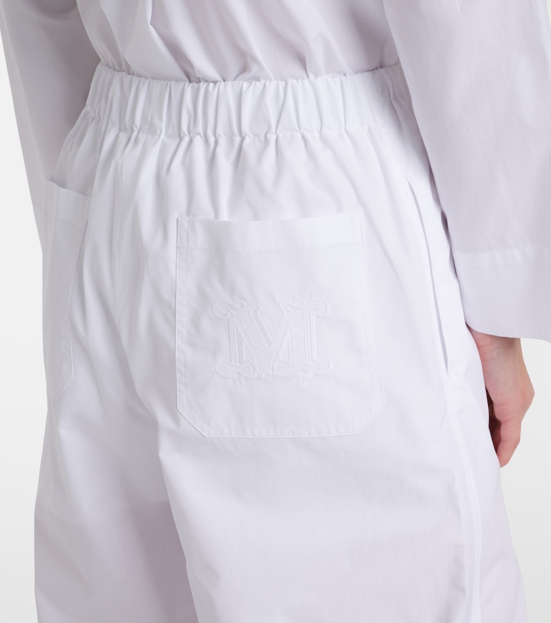 Weite High-Rise-Hose Navigli aus Baumwolle | Max Mara