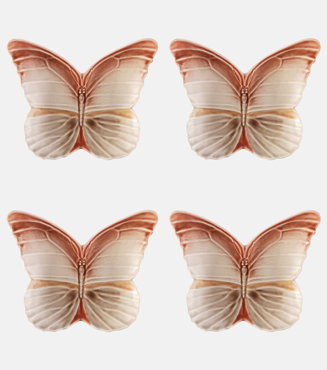 Cloudy Butterflies set of 4 dessert plates by Claudia Schiffer | Bordallo Pinheiro