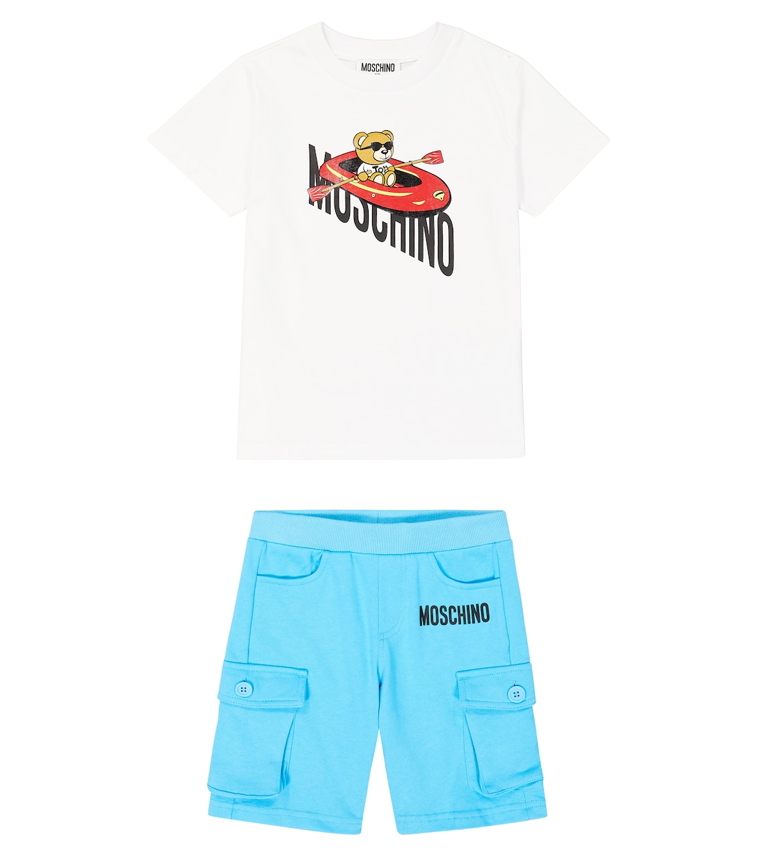 프린트 티셔츠 & 카고 쇼츠 세트 | Moschino Kids