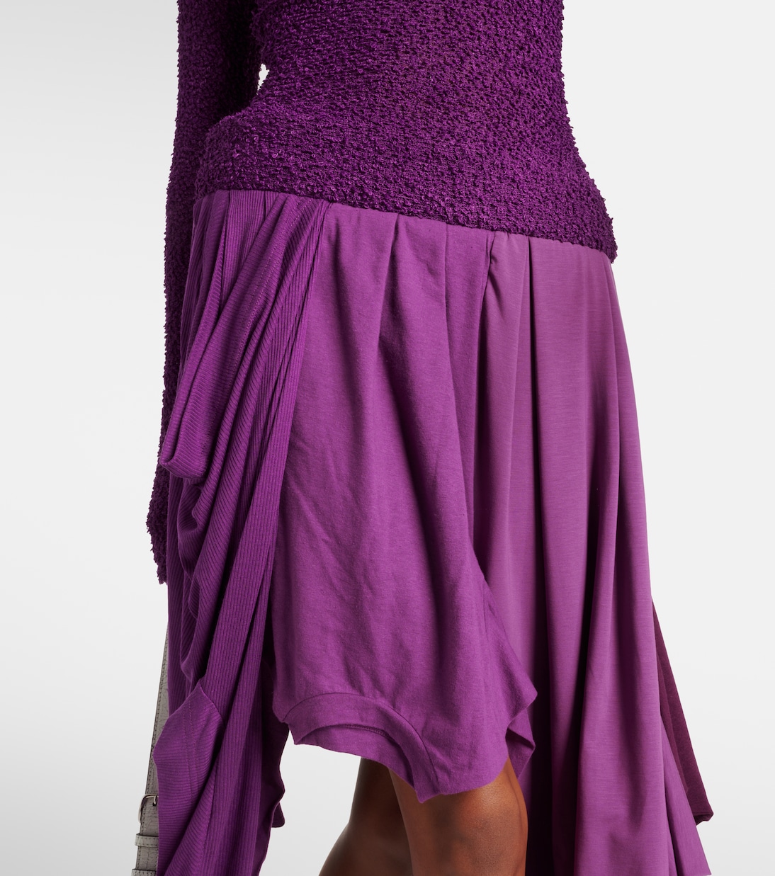 Vestido midi Damage de algodón plisado | Acne Studios