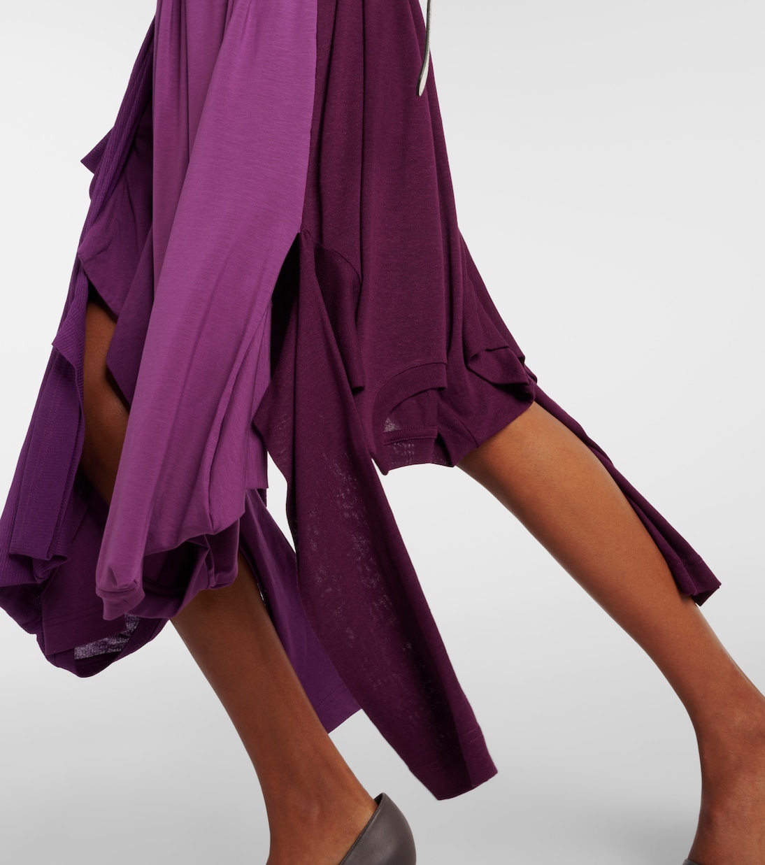 Vestido midi Damage de algodón plisado | Acne Studios