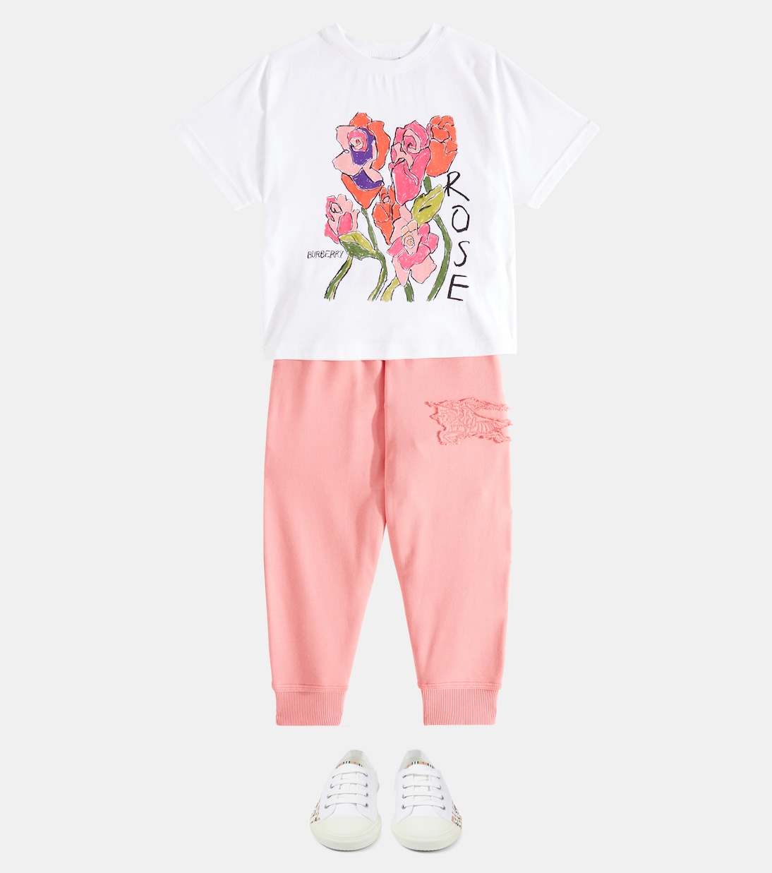 Pantalones deportivos de algodón con EKD  | Burberry Kids