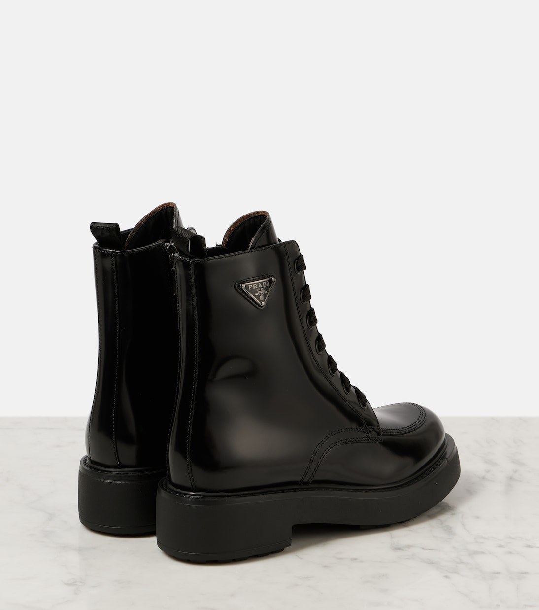Schnürstiefel Diapason aus Leder | Prada