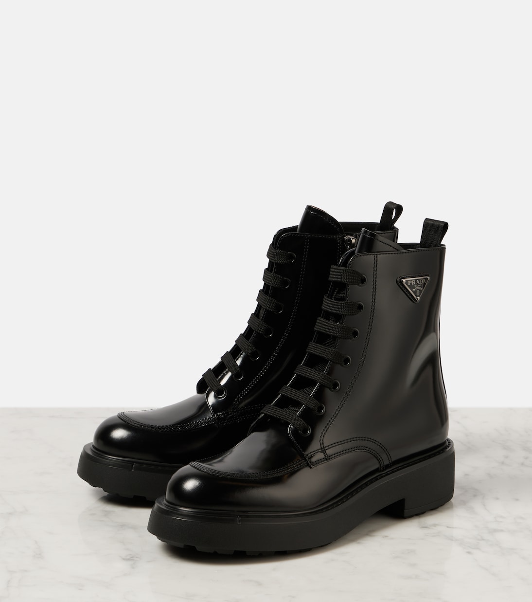 Schnürstiefel Diapason aus Leder | Prada