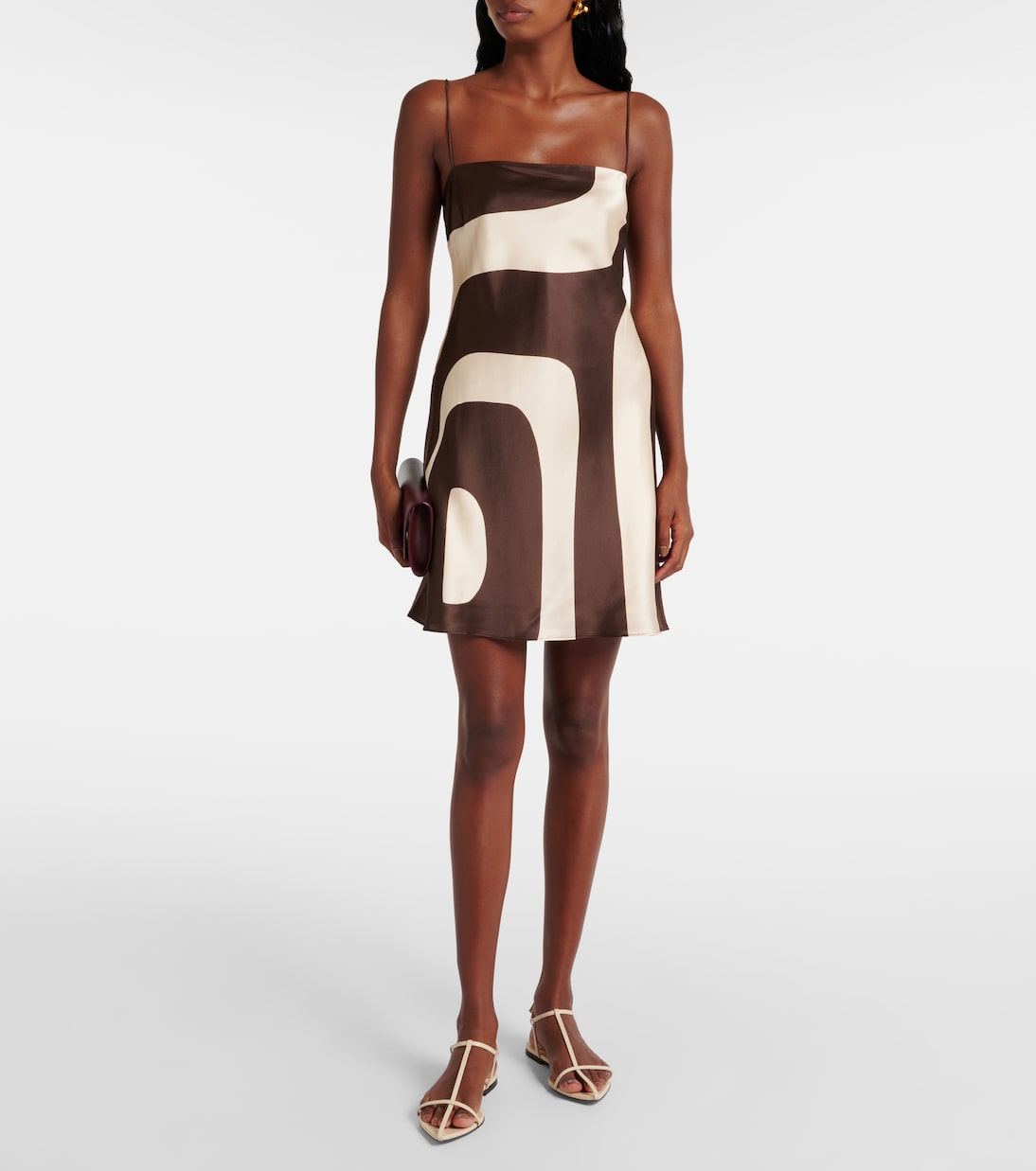 Robe Freddie imprimée en soie | SIR