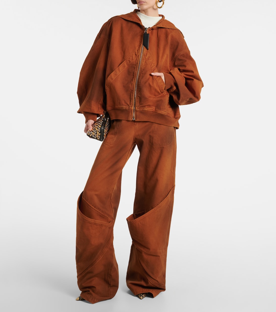 Felpa in cotone con zip | The Attico