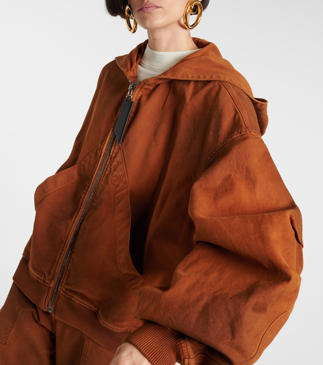Felpa in cotone con zip | The Attico