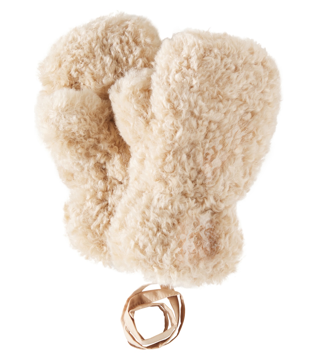 Logo faux fur mittens | Jellymallow