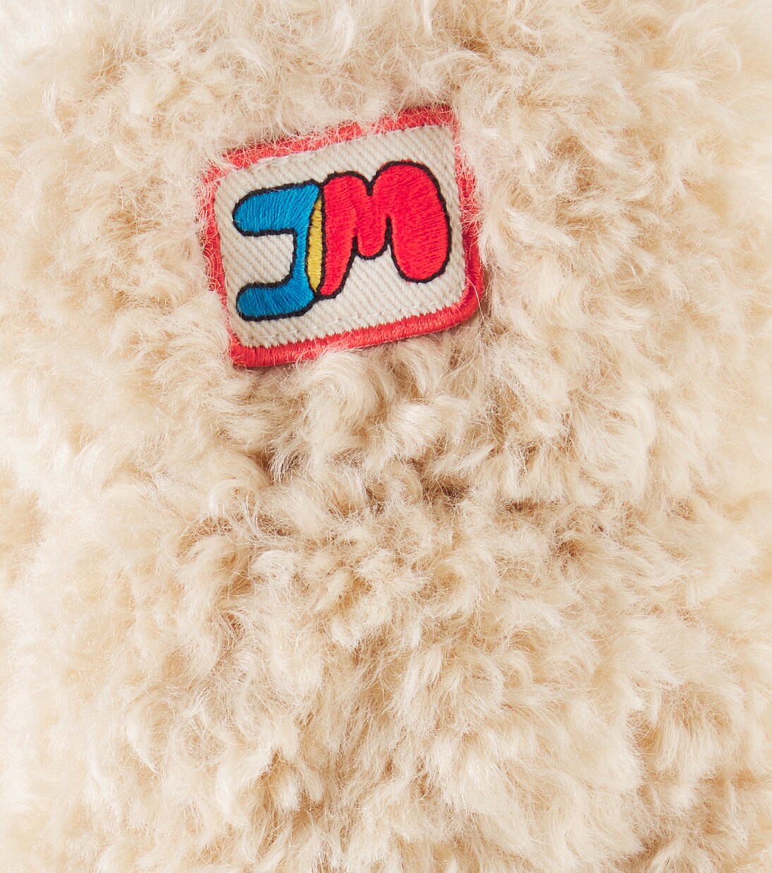 Logo faux fur mittens | Jellymallow