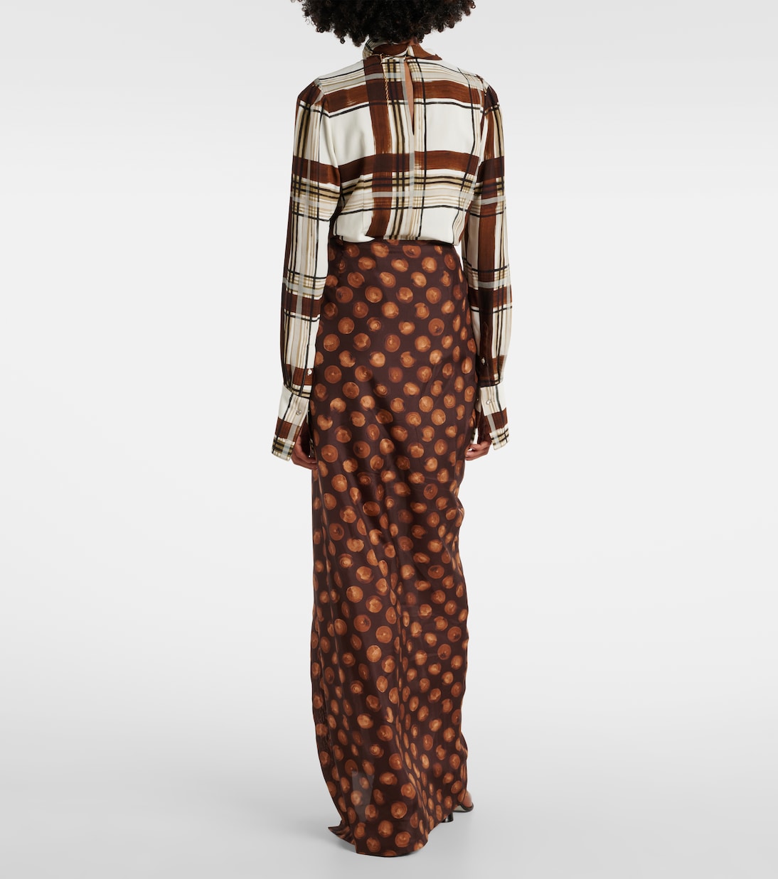 Gonna lunga in seta a pois | Dries Van Noten