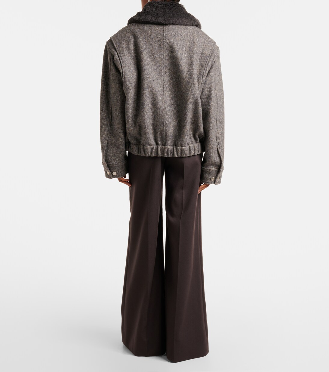 Chaqueta de mezcla de lana con pelo sintético | Stella McCartney