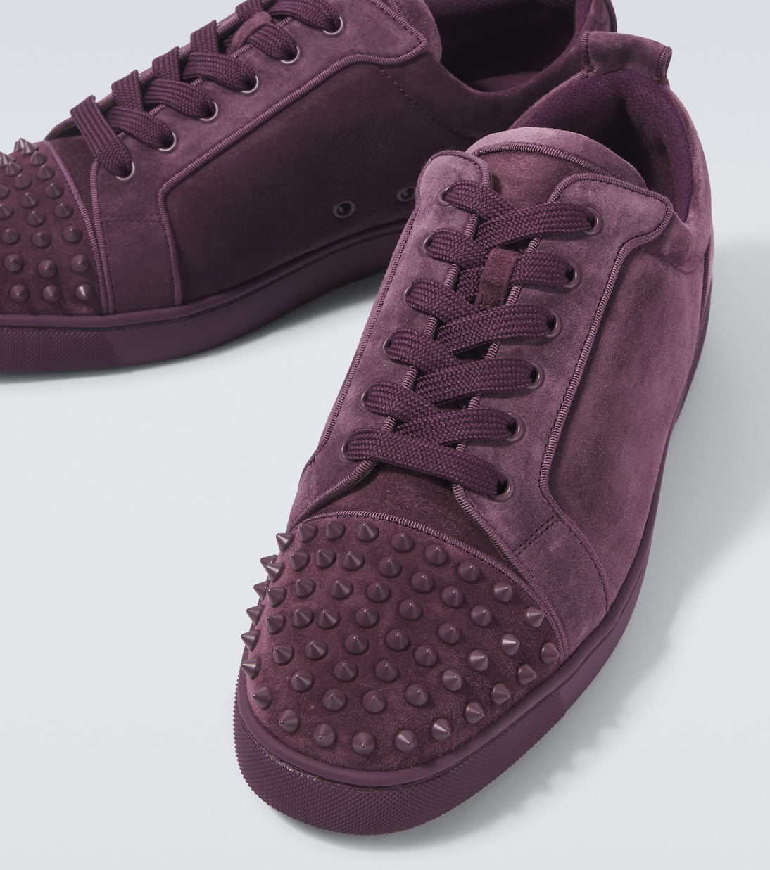 Baskets Louis Junior Spikes en daim | Christian Louboutin