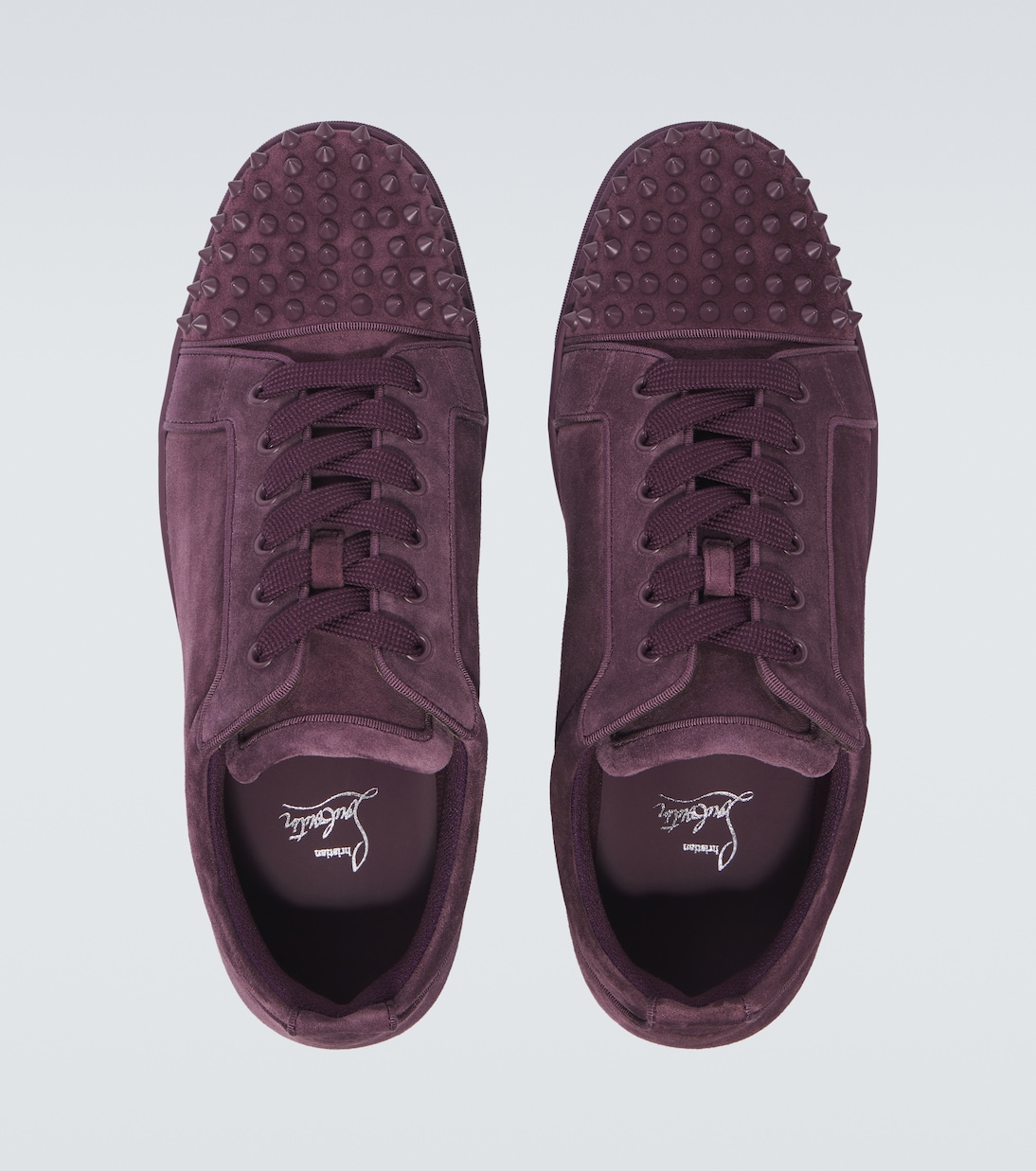 Baskets Louis Junior Spikes en daim | Christian Louboutin
