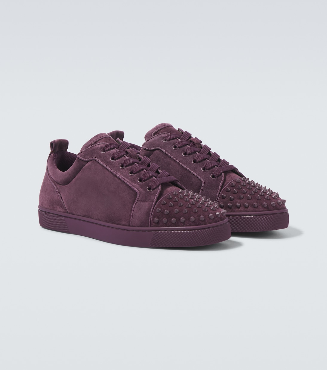 Baskets Louis Junior Spikes en daim | Christian Louboutin
