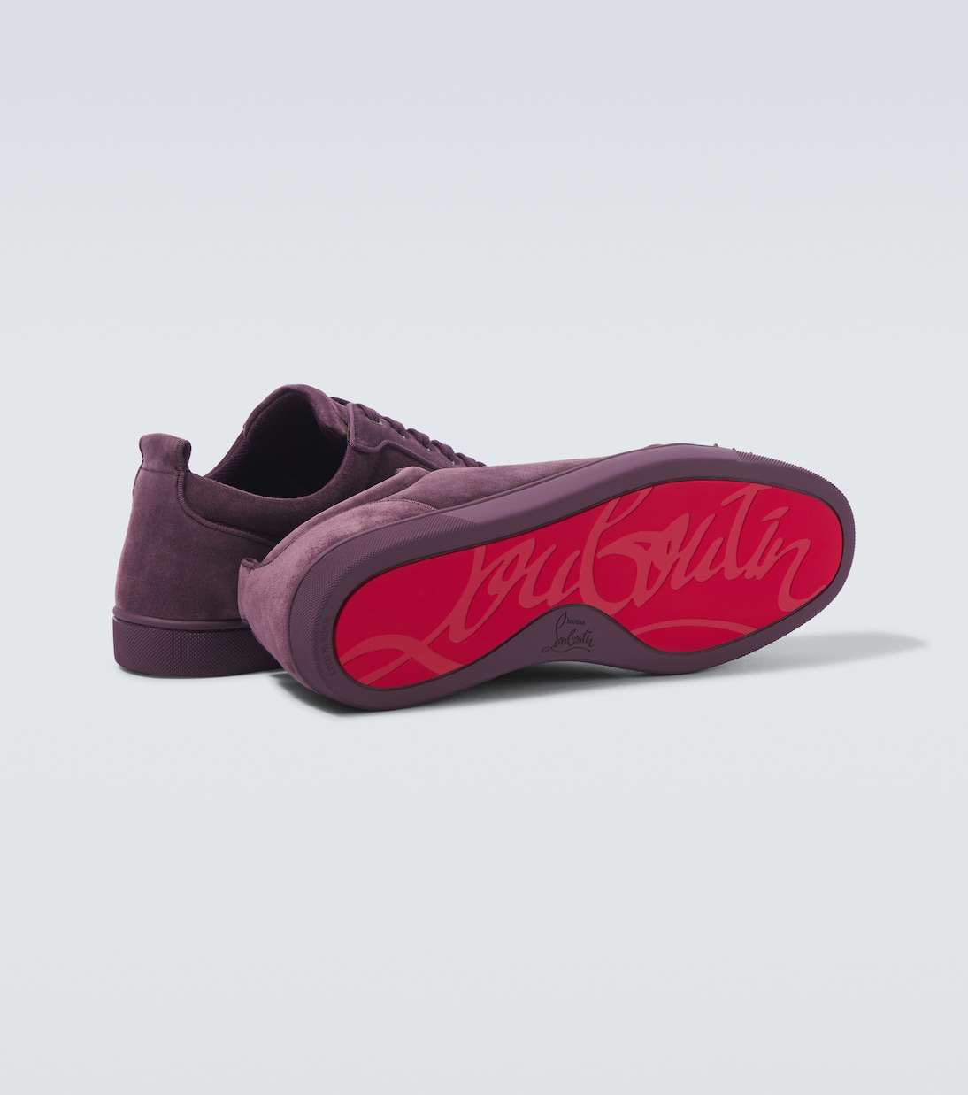 Baskets Louis Junior Spikes en daim | Christian Louboutin