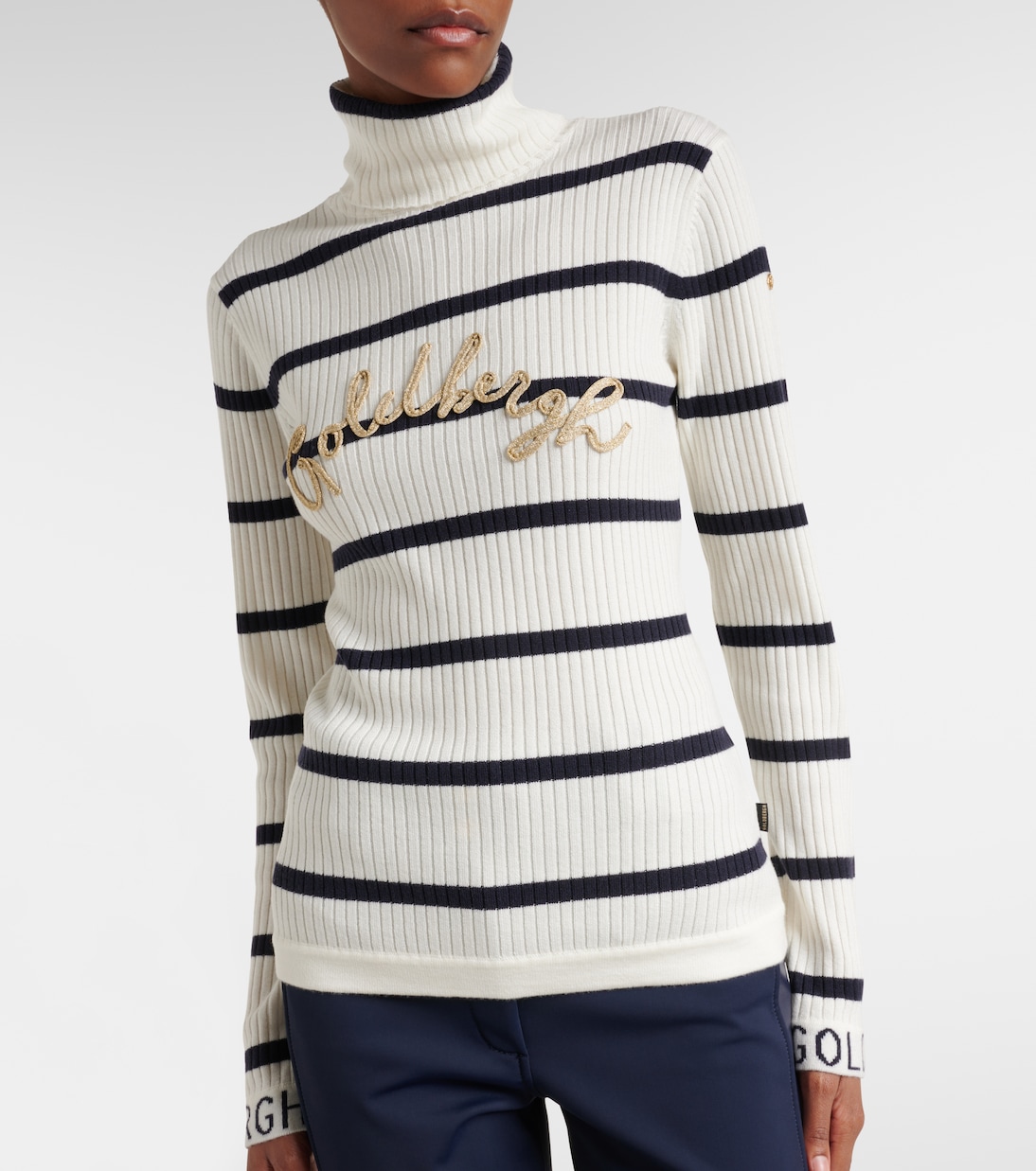 Dolcevita Mimi a righe con logo | Goldbergh