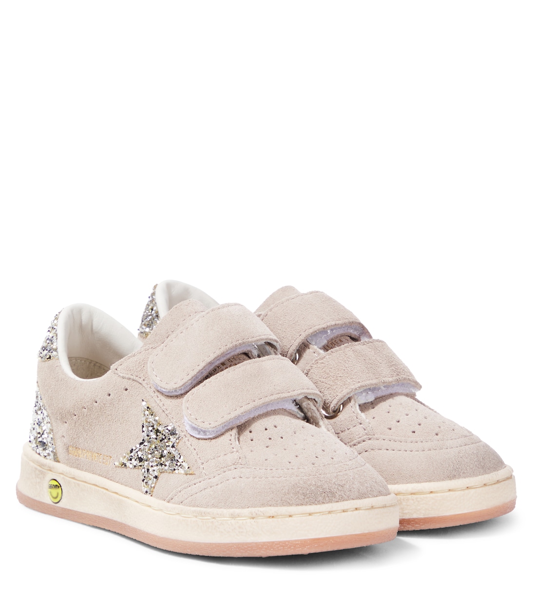 Sneakers Ball Star aus Veloursleder mit Glitter | Golden Goose Kids