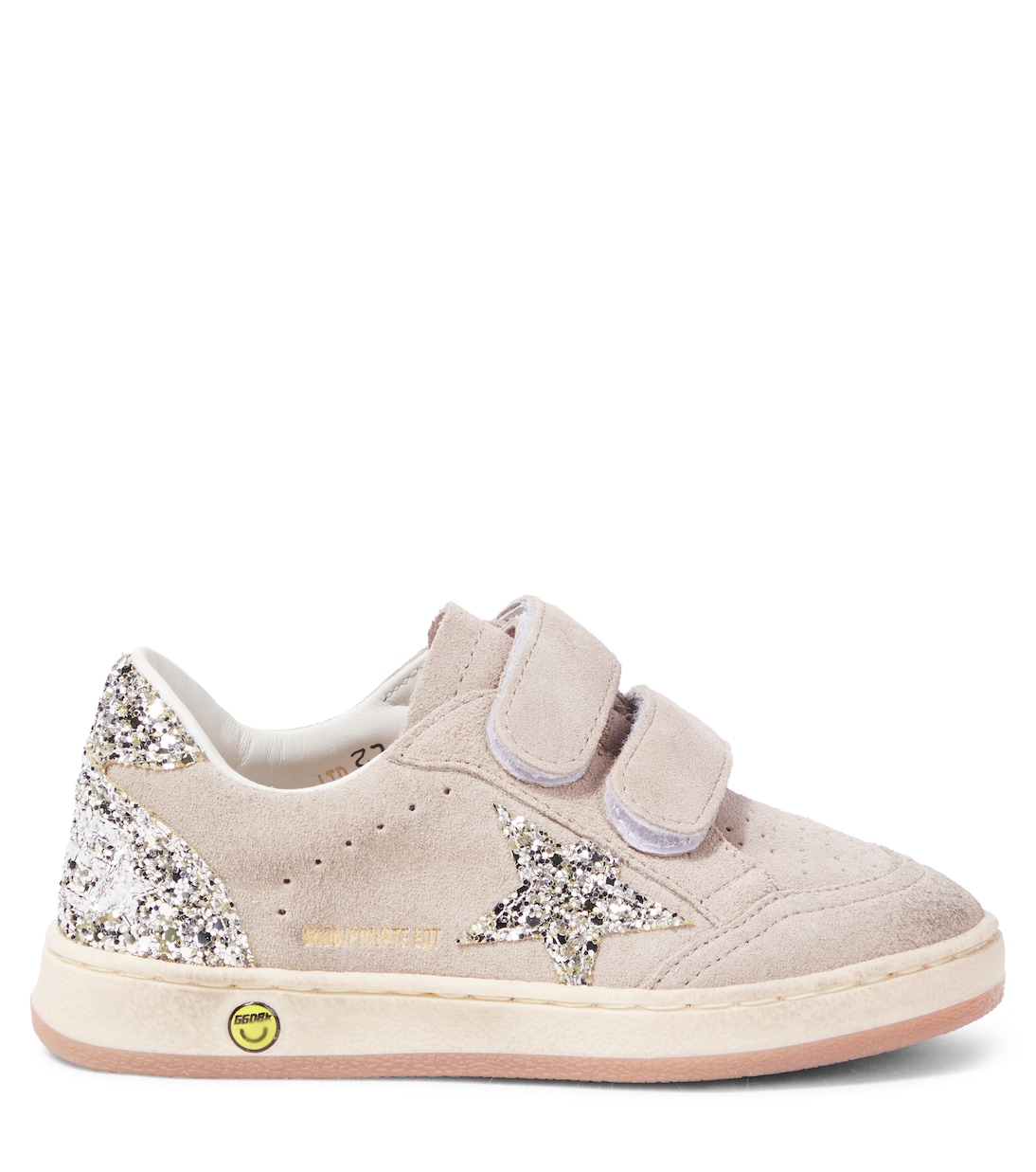 Sneakers Ball Star aus Veloursleder mit Glitter | Golden Goose Kids