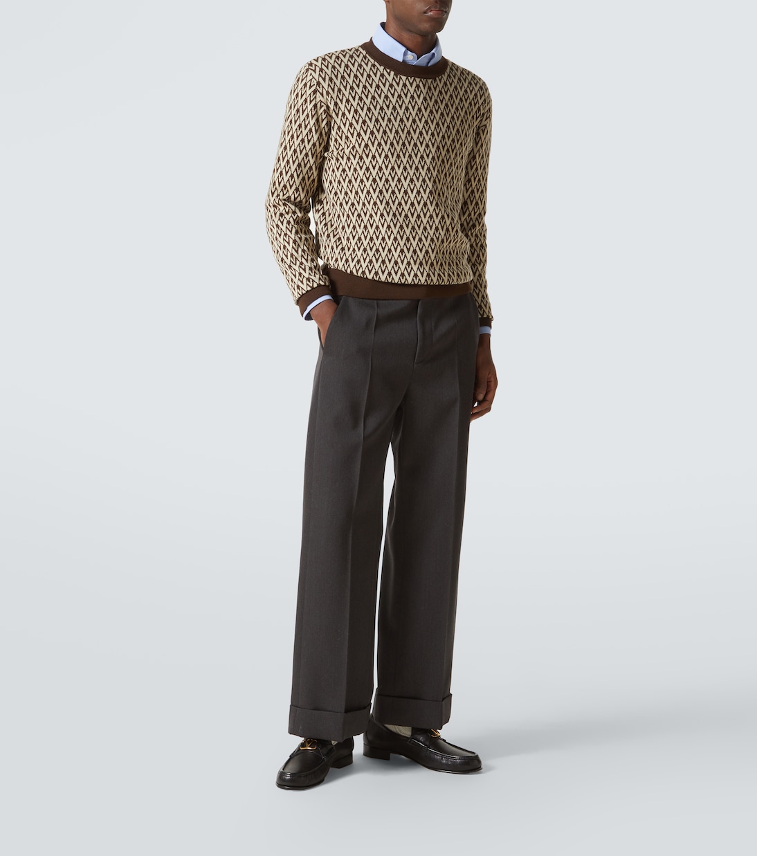 Virgin wool straight pants | Valentino