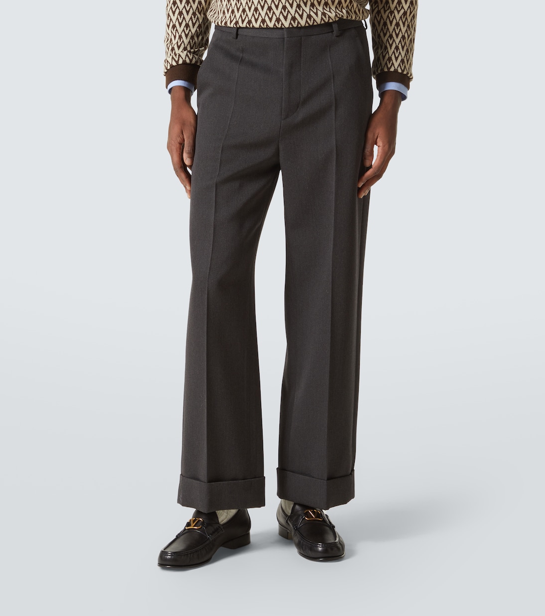 Virgin wool straight pants | Valentino