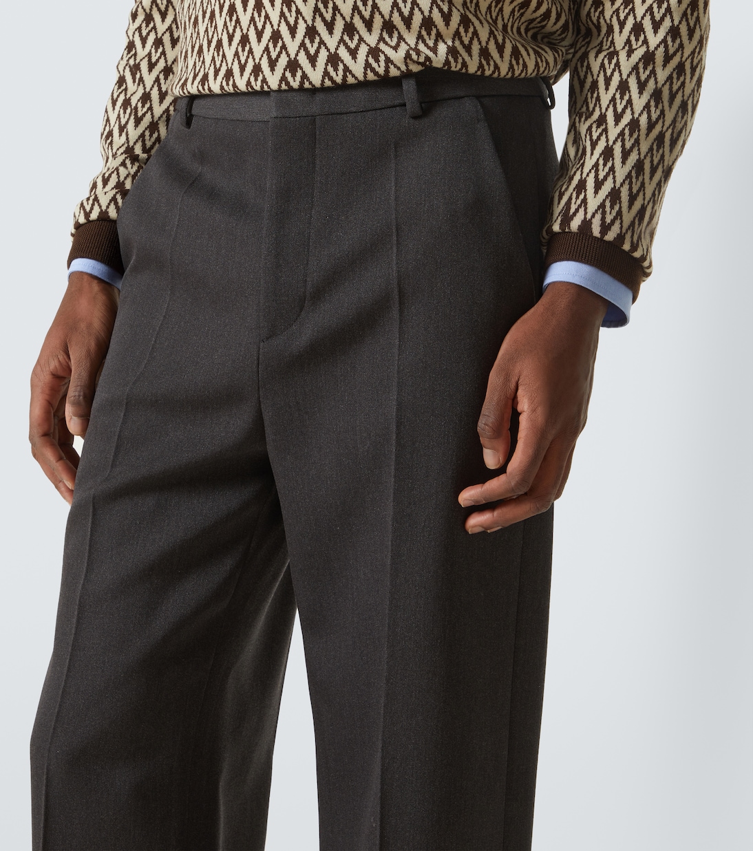 Virgin wool straight pants | Valentino