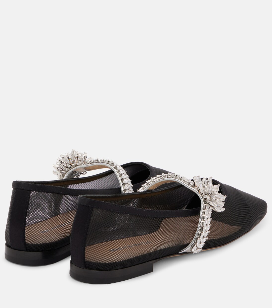Verzierte Ballerinas Crystal Flower aus Mesh | Mach & Mach
