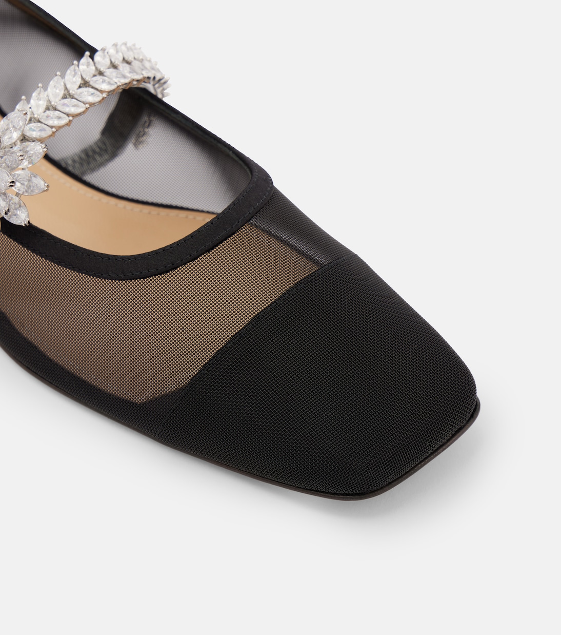 Verzierte Ballerinas Crystal Flower aus Mesh | Mach & Mach
