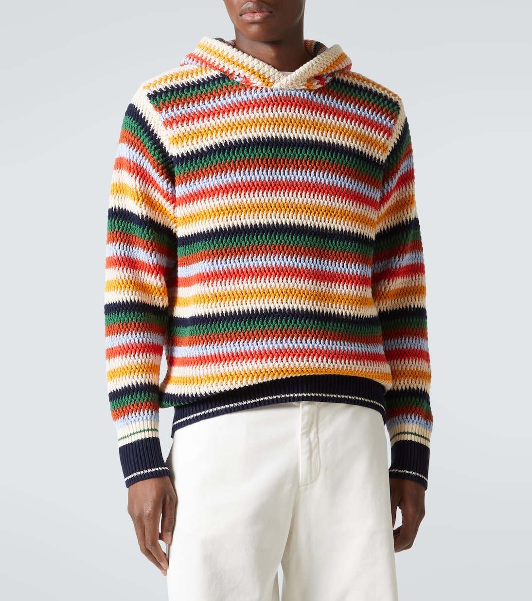 Sudadera con capucha de algodón a rayas | Orlebar Brown