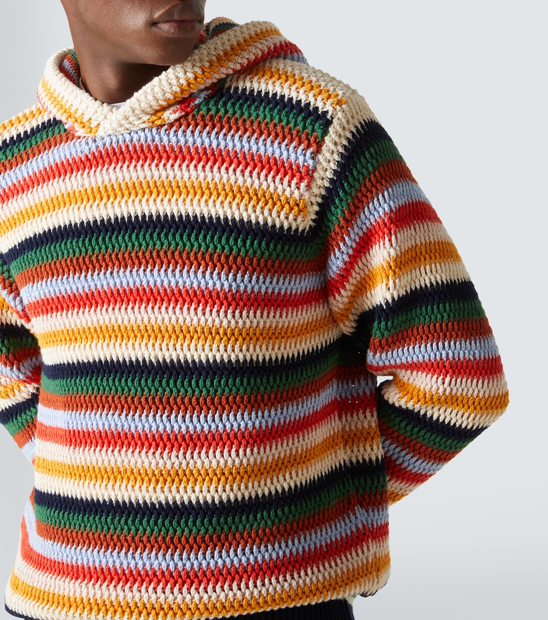 Sudadera con capucha de algodón a rayas | Orlebar Brown