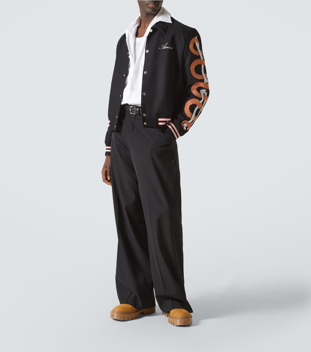 Amiri Snake Bones wool-blend varsity jacket | Amiri